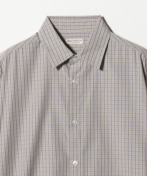 BEAUTY&YOUTH UNITED ARROWS（ビューティーアンドユースユナイテッドアローズ）の「チェック ショートスリーブ レギュラー シャツ FORM型（シャツ/ブラウス・メンズ・ライトブルー/ブラック/ベージュ・XL/M/L/S）」の22枚目の写真
