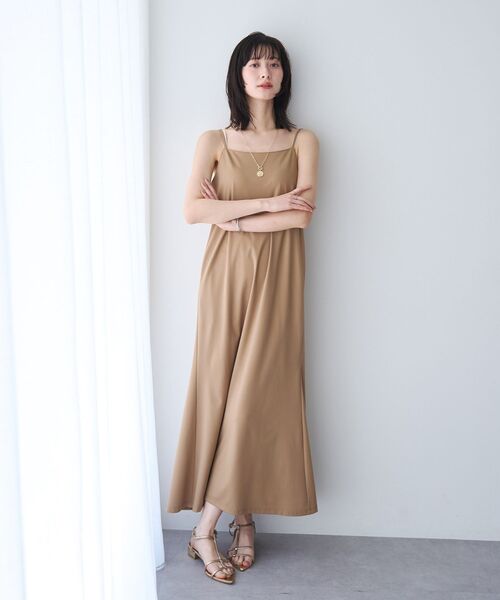 YECCA VECCA(イェッカヴェッカ)の「【2点SET】ミリタリーシアーシャツセットキャミワンピース(ワンピース・レディース・ベージュ/チャコールグレー/ブラック・FREE)」の10枚目の写真