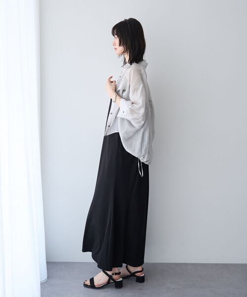 YECCA VECCA(イェッカヴェッカ)の「【2点SET】ミリタリーシアーシャツセットキャミワンピース(ワンピース・レディース・ベージュ/チャコールグレー/ブラック・FREE)」の14枚目の写真