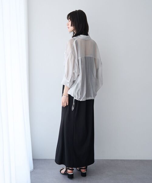 YECCA VECCA(イェッカヴェッカ)の「【2点SET】ミリタリーシアーシャツセットキャミワンピース(ワンピース・レディース・ベージュ/チャコールグレー/ブラック・FREE)」の15枚目の写真