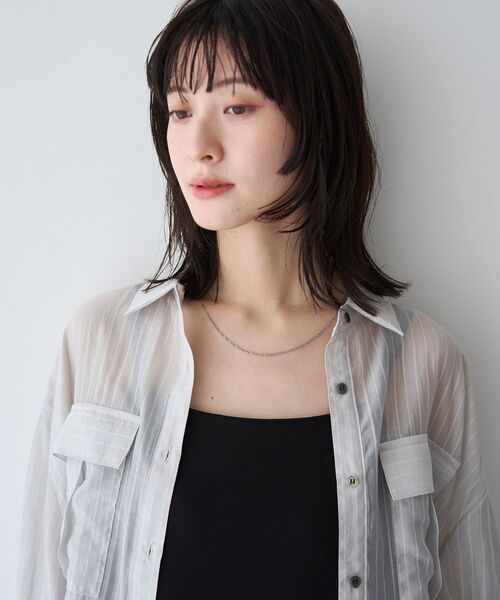YECCA VECCA(イェッカヴェッカ)の「【2点SET】ミリタリーシアーシャツセットキャミワンピース(ワンピース・レディース・ベージュ/チャコールグレー/ブラック・FREE)」の19枚目の写真