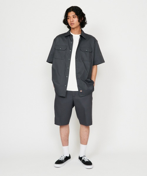 Dickies（ディッキーズ）の「Dickies/ディッキーズ ショートスリーブ プロワークシャツ半袖（シャツ/ブラウス・メンズ・サンドベージュ/チャコールグレー/ブラック/ネイビー・LARGE/MEDIUM/SMALL/X-LARGE）」の6枚目の写真