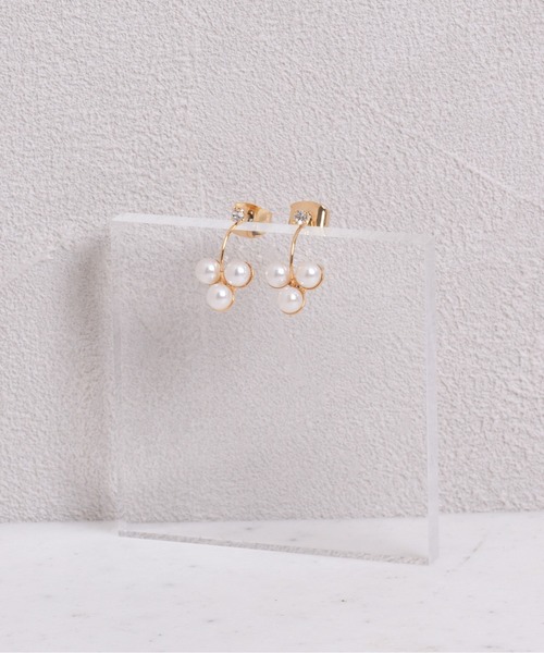 Peony（ピオニー）の「【Peony/ピオニー】パールドロップデザインピアス（ピアス（両耳用）・レディース・ゴールド/シルバー・FREE）」の9枚目の写真