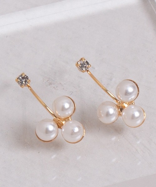 Peony（ピオニー）の「【Peony/ピオニー】パールドロップデザインピアス（ピアス（両耳用）・レディース・ゴールド/シルバー・FREE）」の4枚目の写真