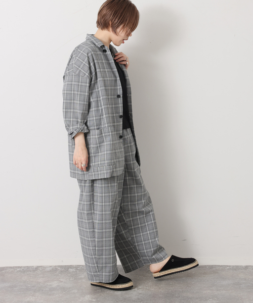 JOURNAL STANDARD LUXE(ジャーナルスタンダード ラックス)の「サッカーワイドイージーパンツ(その他パンツ・レディース・ブラック/ネイビー・SMALL/MEDIUM)」の9枚目の写真