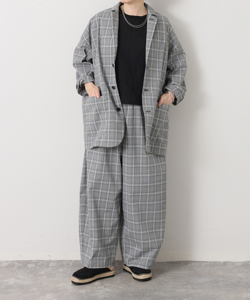 JOURNAL STANDARD LUXE(ジャーナルスタンダード ラックス)の「サッカーワイドイージーパンツ(その他パンツ・レディース・ブラック/ネイビー・SMALL/MEDIUM)」の10枚目の写真