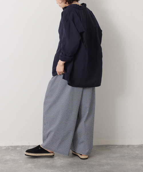 JOURNAL STANDARD LUXE(ジャーナルスタンダード ラックス)の「サッカーワイドイージーパンツ(その他パンツ・レディース・ブラック/ネイビー・SMALL/MEDIUM)」の12枚目の写真