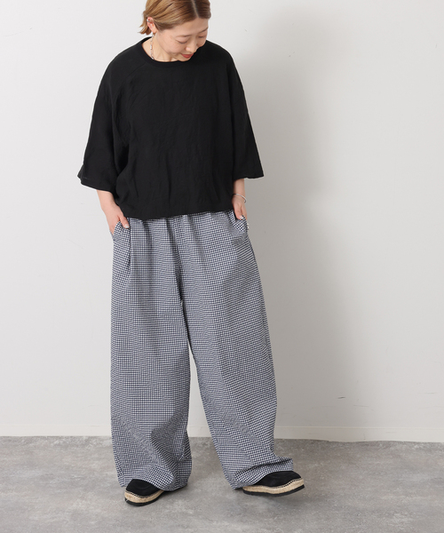 JOURNAL STANDARD LUXE(ジャーナルスタンダード ラックス)の「サッカーワイドイージーパンツ(その他パンツ・レディース・ブラック/ネイビー・SMALL/MEDIUM)」の13枚目の写真