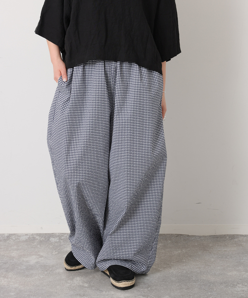JOURNAL STANDARD LUXE(ジャーナルスタンダード ラックス)の「サッカーワイドイージーパンツ(その他パンツ・レディース・ブラック/ネイビー・SMALL/MEDIUM)」の14枚目の写真