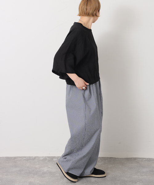 JOURNAL STANDARD LUXE(ジャーナルスタンダード ラックス)の「サッカーワイドイージーパンツ(その他パンツ・レディース・ブラック/ネイビー・SMALL/MEDIUM)」の15枚目の写真