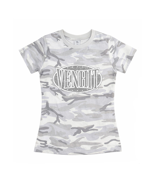 VENHIT(ベンヒット)の「5stars カモスリムフィット半袖Tシャツ(Tシャツ/カットソー・レディース・ホワイト/グリーン・FREE)」の2枚目の写真