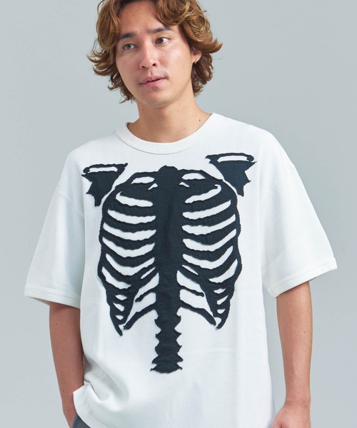 VANSON(ヴァンソン)の「VANSON/RITZ-サーマルSSTEE(Tシャツ/カットソー・メンズ・ブラック/ホワイト・M/L/XL)」の1枚目の写真