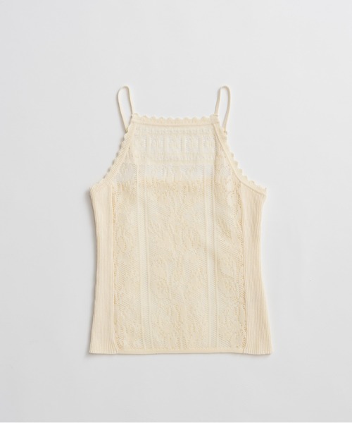 PRANK PROJECT（プランクプロジェクト）の「【2026Summer Pre-Order】クロシェライクキャミ / Crochet-Style Camisole（キャミソール・レディース・チャコールグレー/レッド/アイボリー・FREE）」の21枚目の写真