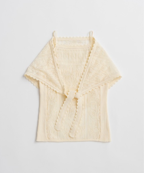 PRANK PROJECT（プランクプロジェクト）の「【2026Summer Pre-Order】クロシェライクキャミ / Crochet-Style Camisole（キャミソール・レディース・チャコールグレー/レッド/アイボリー・FREE）」の22枚目の写真