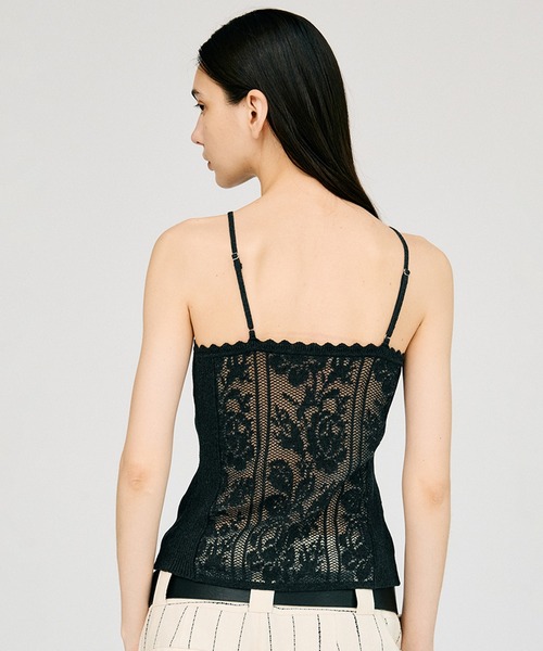 PRANK PROJECT（プランクプロジェクト）の「【2026Summer Pre-Order】クロシェライクキャミ / Crochet-Style Camisole（キャミソール・レディース・チャコールグレー/レッド/アイボリー・FREE）」の18枚目の写真
