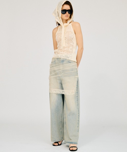 PRANK PROJECT（プランクプロジェクト）の「【2026Summer Pre-Order】クロシェライクキャミ / Crochet-Style Camisole（キャミソール・レディース・チャコールグレー/レッド/アイボリー・FREE）」の13枚目の写真