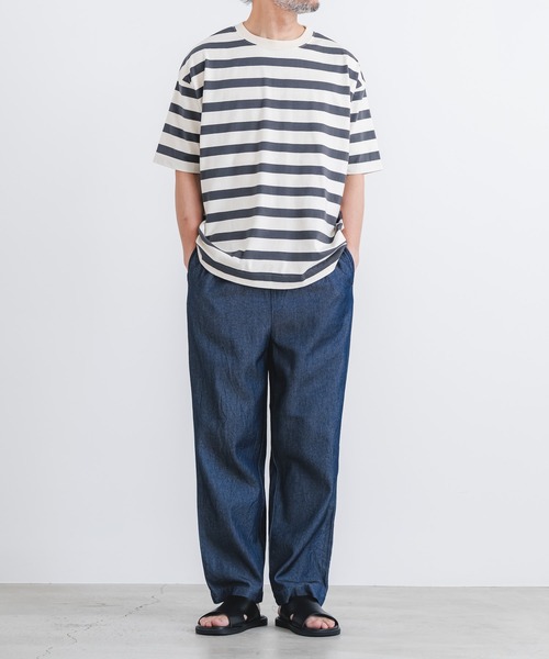 quadro(クオドロ)の「度詰め天竺ボーダークルー(Tシャツ/カットソー・メンズ・キナリ/オフホワイト・LARGE/MEDIUM)」の12枚目の写真