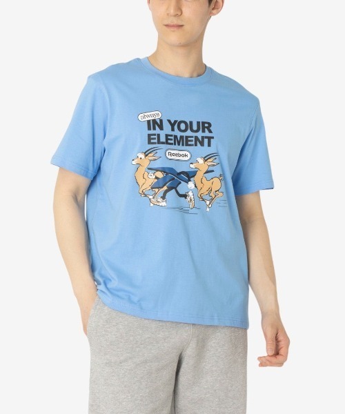 Reebok（リーボック）の「クラブ グラフィック Tシャツ / CLUB GRAPHIC TEE（Tシャツ/カットソー・メンズ・ブルー/グレー/ホワイト・X-LARGE/SMALL/MEDIUM/LARGE）」の8枚目の写真