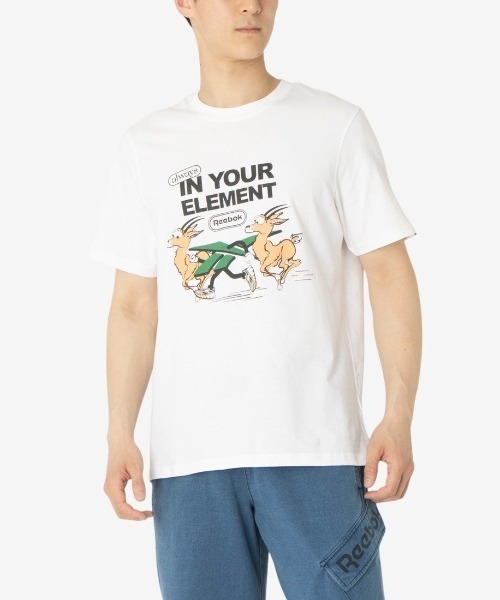 Reebok（リーボック）の「クラブ グラフィック Tシャツ / CLUB GRAPHIC TEE（Tシャツ/カットソー・メンズ・ブルー/グレー/ホワイト・X-LARGE/SMALL/MEDIUM/LARGE）」の11枚目の写真