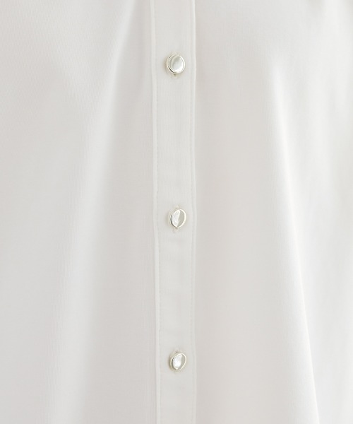 Honeys(ハニーズ)の「【ハニさら・接触冷感・UVカット】マオスキッパートップス(Tシャツ/カットソー・レディース・ブルーグリーン/ブラック/アイボリー/ボルドー・L/LL/S/M)」の20枚目の写真