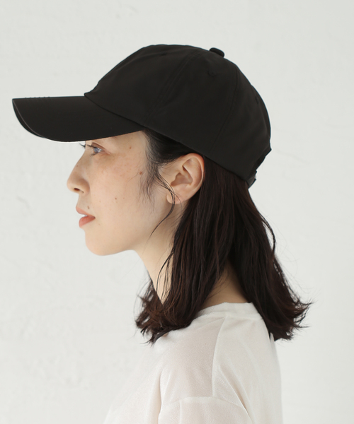 B.C STOCK(ベーセーストック)の「撥水加工無地キャップ(ハット・レディース・ベージュ/ブラック/ピンク・FREE)」の6枚目の写真