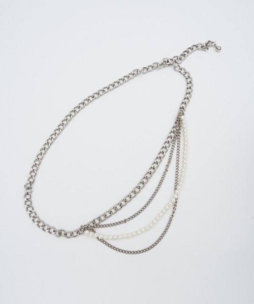 SOEMIN（ソミン）の「Pearl chain belt／パールチェーンベルト（ベルト・レディース・シルバー・FREE）」の7枚目の写真