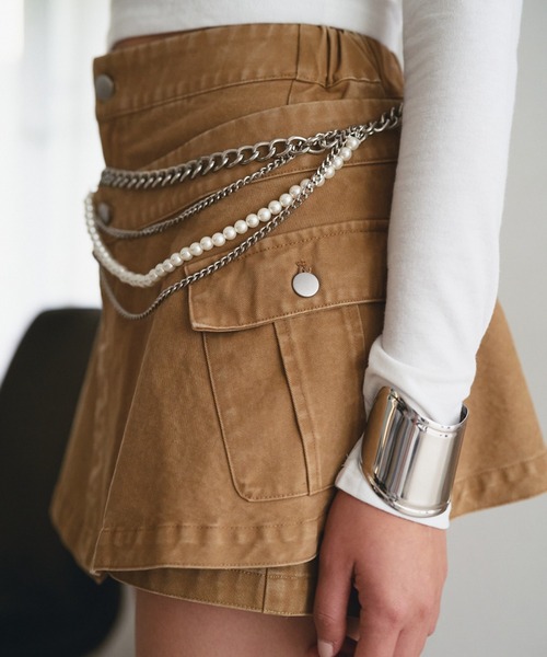 SOEMIN（ソミン）の「Pearl chain belt／パールチェーンベルト（ベルト・レディース・シルバー・FREE）」の8枚目の写真