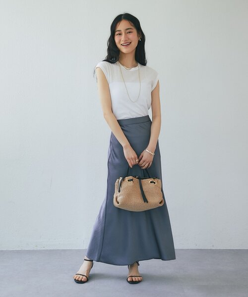 La boutique BonBon(ラブティックボンボン)の「【ヴィオラドーロ】ラフィア調シートトートバッグ(かごバッグ・レディース・ブラック・FREE)」の7枚目の写真