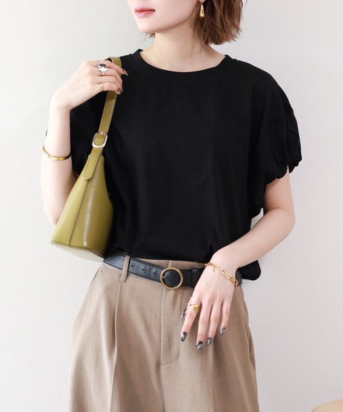 FUNALIVE(ファンアライブ)の「【MAKITO】 パフスリーブルーズチュニック(Tシャツ/カットソー・レディース・オフホワイト/ブラック/ターコイズブルー/グレイッシュベージュ・FREE)」の12枚目の写真