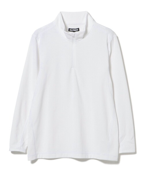 BEAMS GOLF(ビームスゴルフ)の「〈WOMEN〉B.G.THREE / ALL-TIME グリッド ハーフジップ プルオーバー(LV.3)(スウェット・レディース・ブラック/ホワイト/ネイビー・MEDIUM/LARGE)」の4枚目の写真