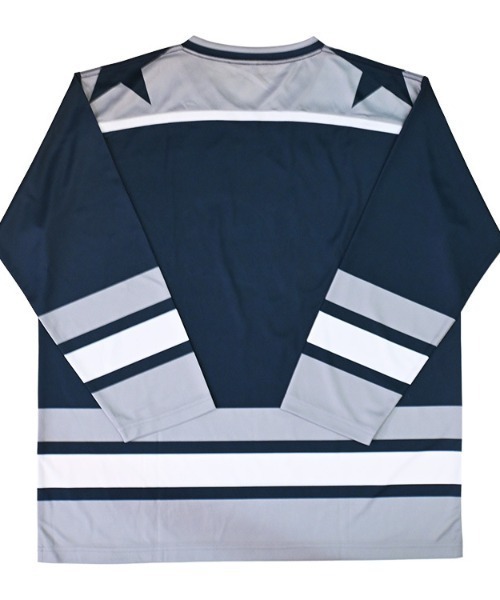 JFA STORE(ジェイエフエーストア)の「【JFA STORE】 ホッケーシャツ INNOCENT SAMURAI BLUE Nippon ロゴ ネイビー×グレー 長袖(Tシャツ/カットソー・レディース・ピンク・FREE)」の2枚目の写真
