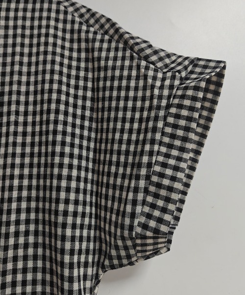 ONEP STAR（ワンピスター）の「チェック柄スタンドカラーシャツワンピース（シャツワンピース・レディース・ブラック・MEDIUM/LARGE/X-LARGE）」の14枚目の写真