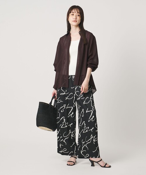 UNITED ARROWS（ユナイテッドアローズ）の「スラブ シアー シャツ ‐ウォッシャブル‐（シャツ/ブラウス・レディース・ダークブラウン/コバルトブルー/ブラック・FREE）」の11枚目の写真