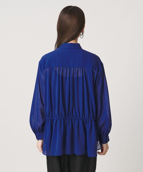 UNITED ARROWS（ユナイテッドアローズ）の「スラブ シアー シャツ ‐ウォッシャブル‐（シャツ/ブラウス・レディース・ダークブラウン/コバルトブルー/ブラック・FREE）」の14枚目の写真