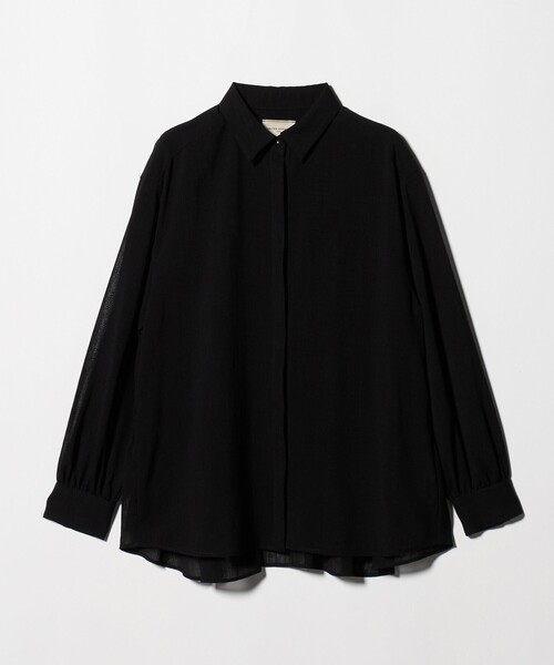 UNITED ARROWS（ユナイテッドアローズ）の「スラブ シアー シャツ ‐ウォッシャブル‐（シャツ/ブラウス・レディース・ダークブラウン/コバルトブルー/ブラック・FREE）」の21枚目の写真