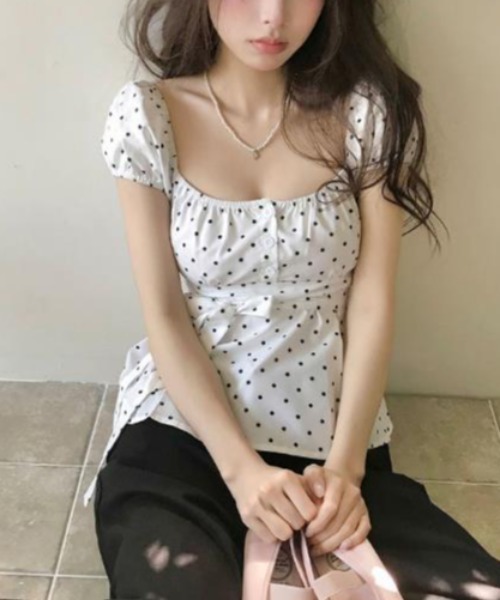 semplice（センプリチェ）の「ブラウス【韓国ファッション】（シャツ/ブラウス・レディース・ホワイト・S/M）」の7枚目の写真
