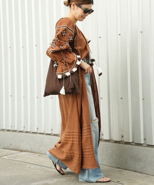 Deuxieme Classe（ドゥーズィエムクラス）の「Lily DRESS（ワンピース・レディース・ブラウン/イエロー・FREE）」の18枚目の写真