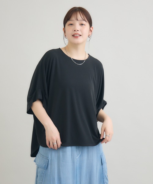 meeny miny（ミーニーマイニー）の「とろみ～Tシャツ（Tシャツ/カットソー・レディース・パープル/ブルー/スミクロ・M-L/S-M）」の10枚目の写真