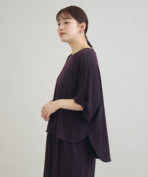 meeny miny（ミーニーマイニー）の「とろみ～Tシャツ（Tシャツ/カットソー・レディース・パープル/ブルー/スミクロ・M-L/S-M）」の16枚目の写真