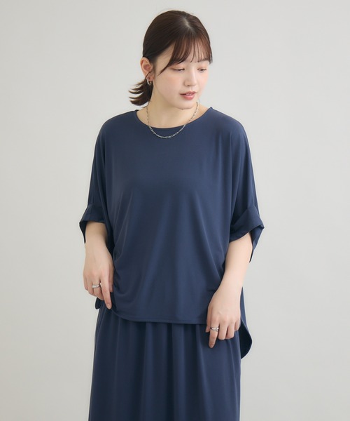 meeny miny（ミーニーマイニー）の「とろみ～Tシャツ（Tシャツ/カットソー・レディース・パープル/ブルー/スミクロ・M-L/S-M）」の21枚目の写真