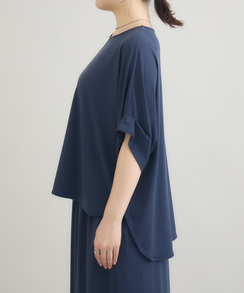 meeny miny（ミーニーマイニー）の「とろみ～Tシャツ（Tシャツ/カットソー・レディース・パープル/ブルー/スミクロ・M-L/S-M）」の22枚目の写真