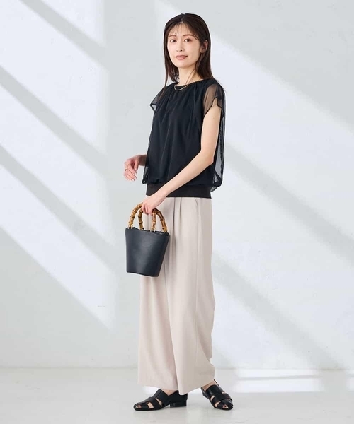 a.v.v(アーヴェヴェ)の「チュールレイヤードトップス(Tシャツ/カットソー・レディース・ライトグレー/ブラック・38/40)」の13枚目の写真