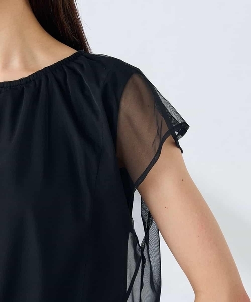 a.v.v(アーヴェヴェ)の「チュールレイヤードトップス(Tシャツ/カットソー・レディース・ライトグレー/ブラック・38/40)」の20枚目の写真