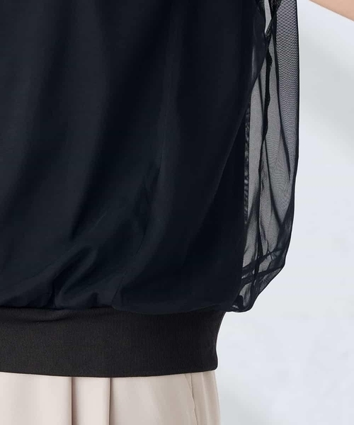 a.v.v(アーヴェヴェ)の「チュールレイヤードトップス(Tシャツ/カットソー・レディース・ライトグレー/ブラック・38/40)」の21枚目の写真
