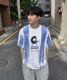 ペインテッドCムーブメント半袖Tシャツホワイト