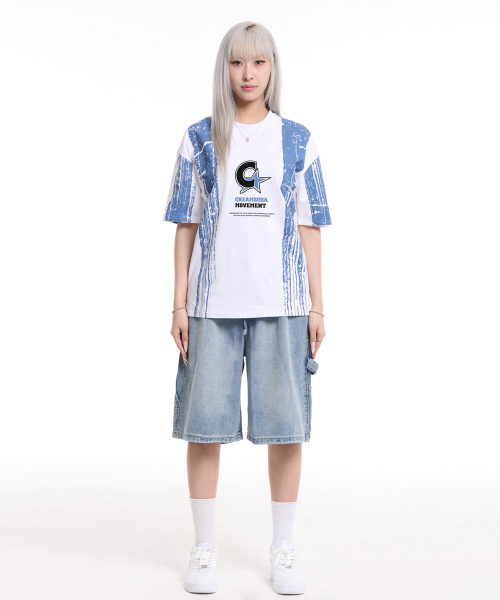 CREAM SODA LAB（クリームソーダラボ）の「ペインテッドCムーブメント半袖Tシャツホワイト（Tシャツ/カットソー・メンズ・その他・LARGE/XX-LARGE/X-LARGE）」の2枚目の写真