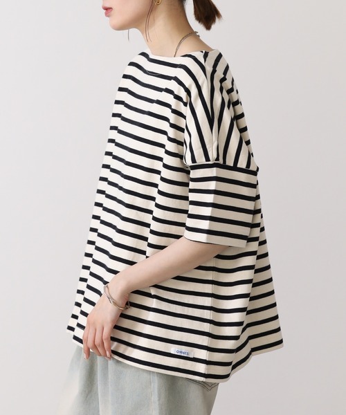 OMNES(オムネス)の「バスク生地 ボックスカットソー 半袖Tシャツ(Tシャツ/カットソー・レディース・ベージュ系その他・F)」の10枚目の写真
