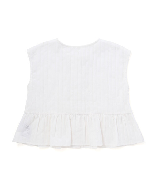 BeBe(ベベ)の「(キャミソール付)カラミストライプ裾フリルボックスブラウス(100~160cm)(シャツ/ブラウス・キッズ・ホワイト/グリーン・150cm/120cm/130cm/140cm)」の10枚目の写真