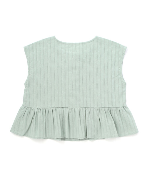 BeBe(ベベ)の「(キャミソール付)カラミストライプ裾フリルボックスブラウス(100~160cm)(シャツ/ブラウス・キッズ・ホワイト/グリーン・150cm/120cm/130cm/140cm)」の14枚目の写真