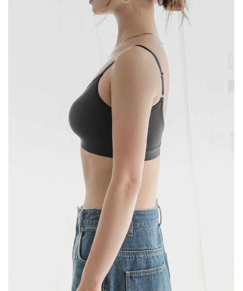 Re:EDIT（リエディ）の「[カップ一体型/ノンワイヤー/脇高設計/3D立体サポートバッド]Libre Beauty Bra Top エアリータッチ 美胸 立体ブラトップ（キャミソール・レディース・ブラック・LARGE/MEDIUM/X-LARGE）」の6枚目の写真